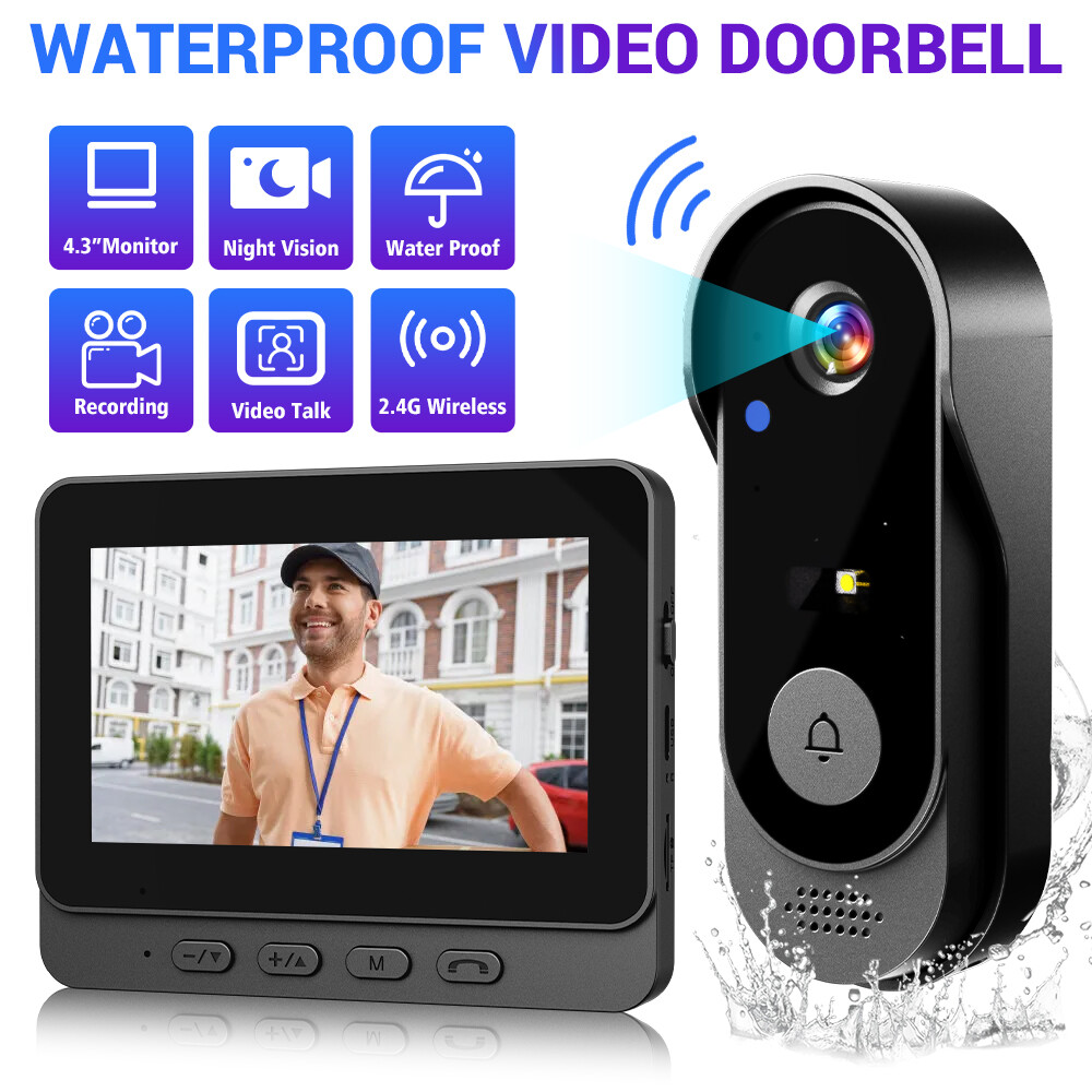 Wireless Security Smart Doorbell Intercom Two-Way Video Camera Bell Chime 1080P Wireless Security Smart Doorbell Intercom Two-Way Video Camera Bell Chime 1080P