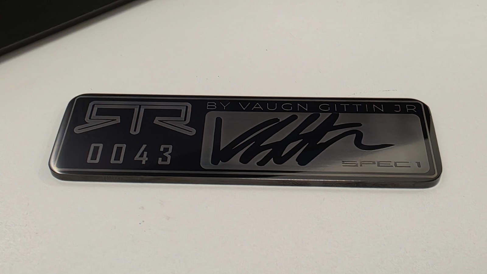 Engraved Custom RTR Vaughn Gittin JR Dash Plaque Black Engraved Custom RTR Vaughn Gittin JR Dash Plaque Black