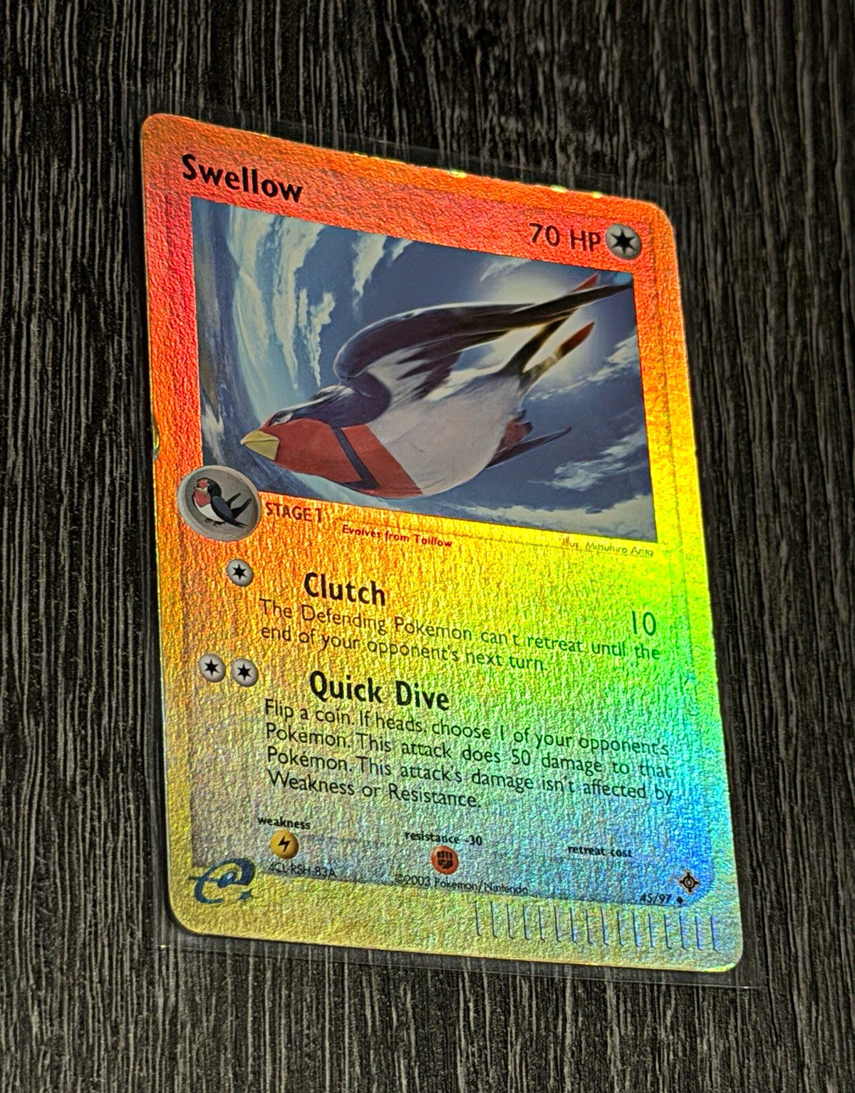 Pokemon TCG Swellow 45/97 EX Dragon Reverse Holo 2003 70 HP