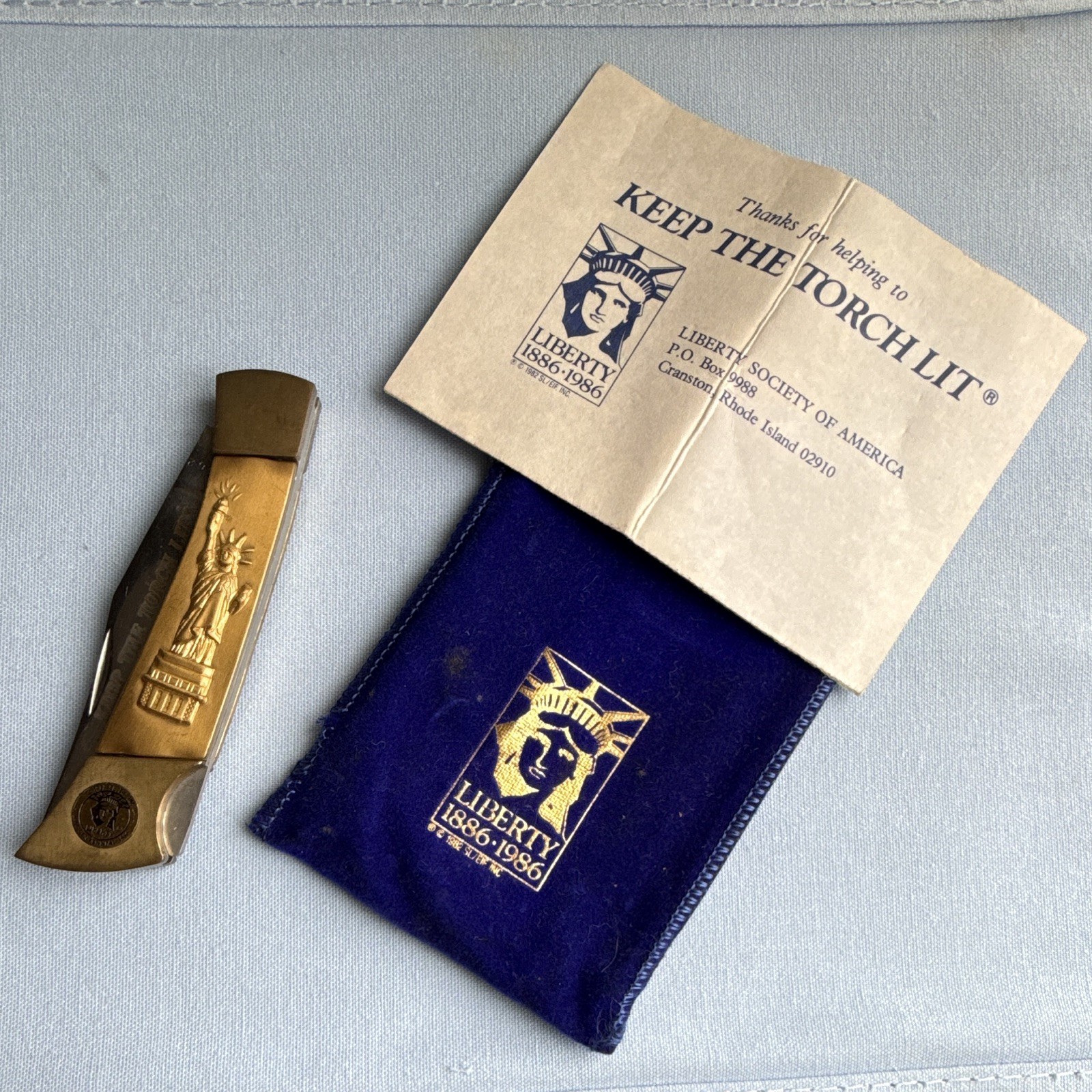 Vintage 1986 Statue of Liberty Centennial Commemorative Pocket Knife