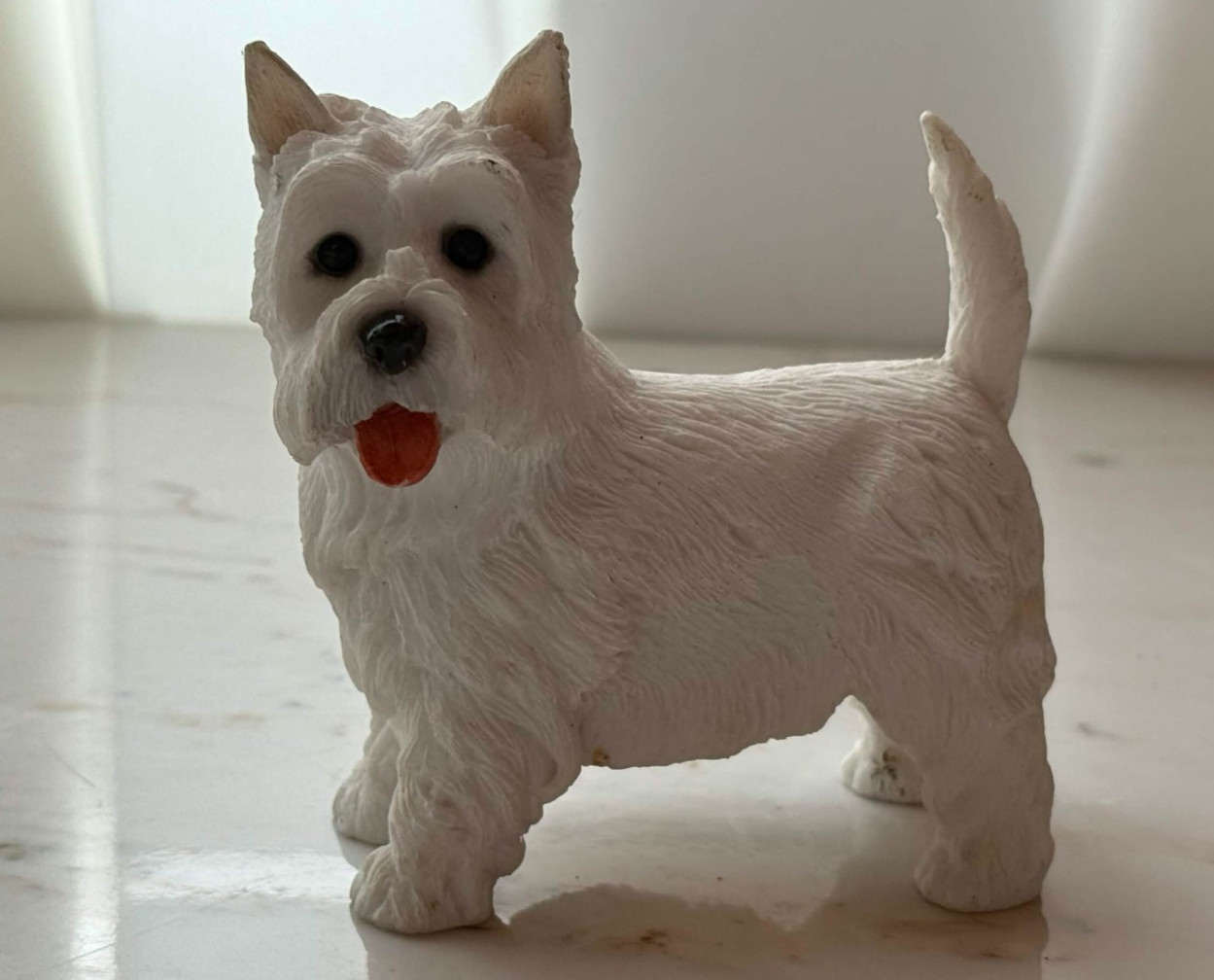 Vintage West Highland White Terrier Figurine Standing Westie Dog Puppy 3.5