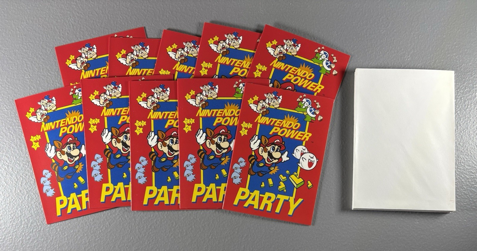 Vintage Super Mario Nintendo Birthday Card Invitations Set Of 10 1990 Vintage Super Mario Nintendo Birthday Card Invitations Set Of 10 1990