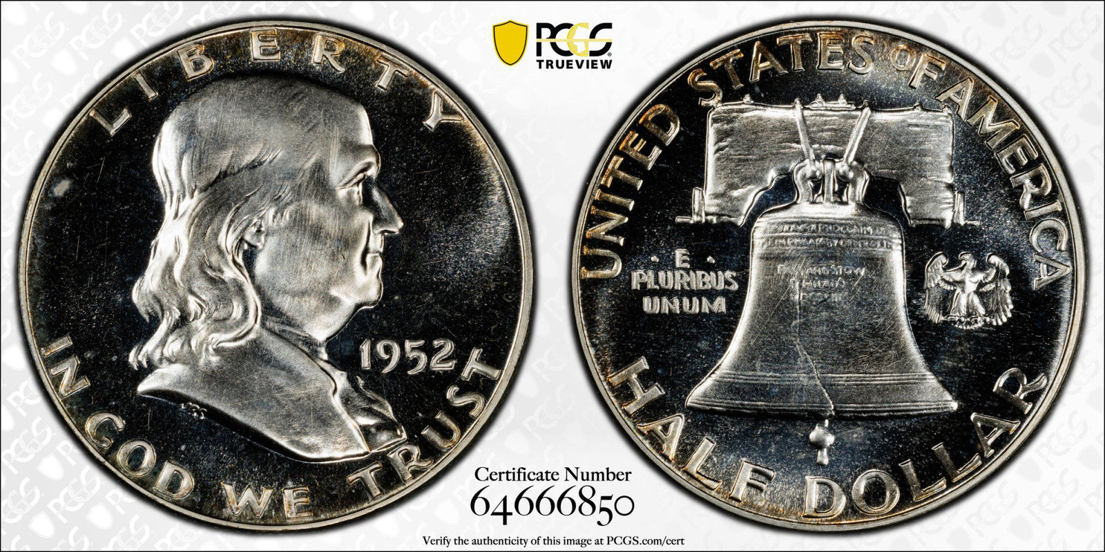 1952 P Half Dollars Franklin PCGS PR-66 1952 P Half Dollars Franklin PCGS PR-66