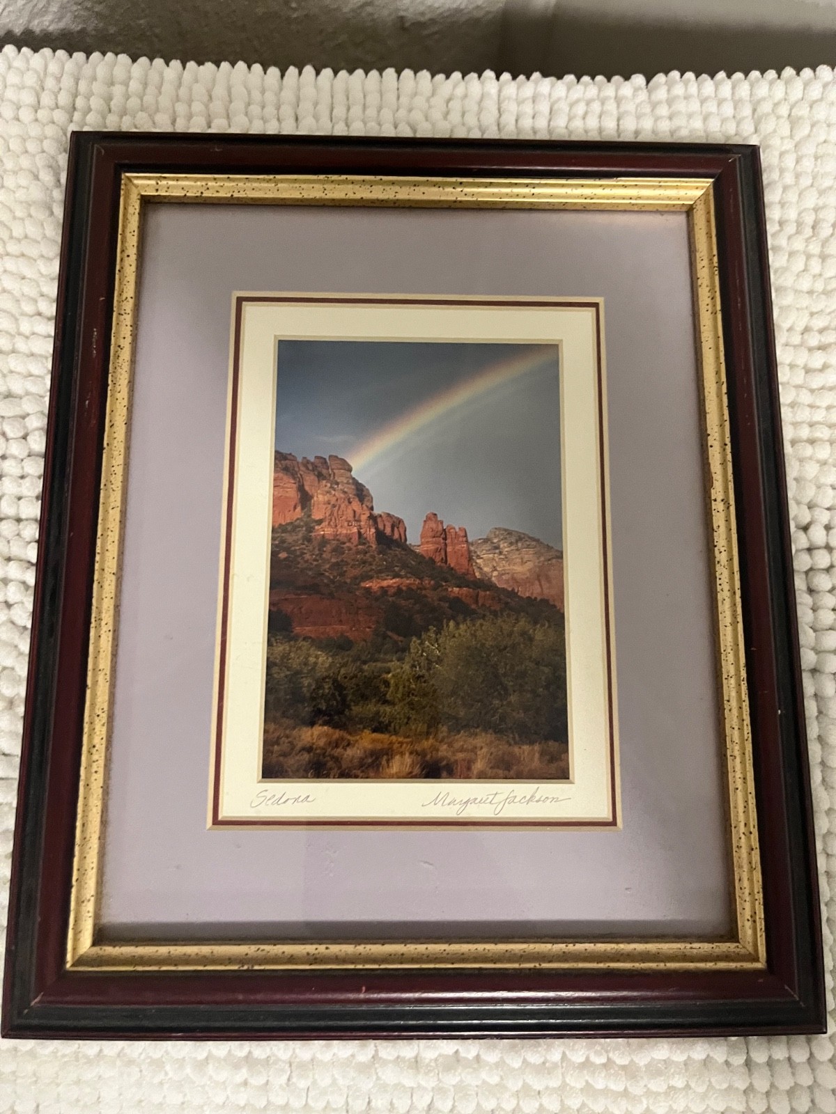 This is a vintage, hand-signed landscape photograph by southwest artist Margaret This is a vintage, hand-signed landscape photograph by southwest artist Margaret