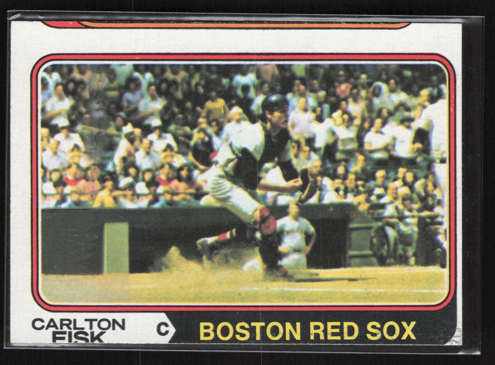 1974 Topps #105 Carlton Fisk Boston Red Sox PR ** MISCUT ** 1974 Topps #105 Carlton Fisk Boston Red Sox PR ** MISCUT **