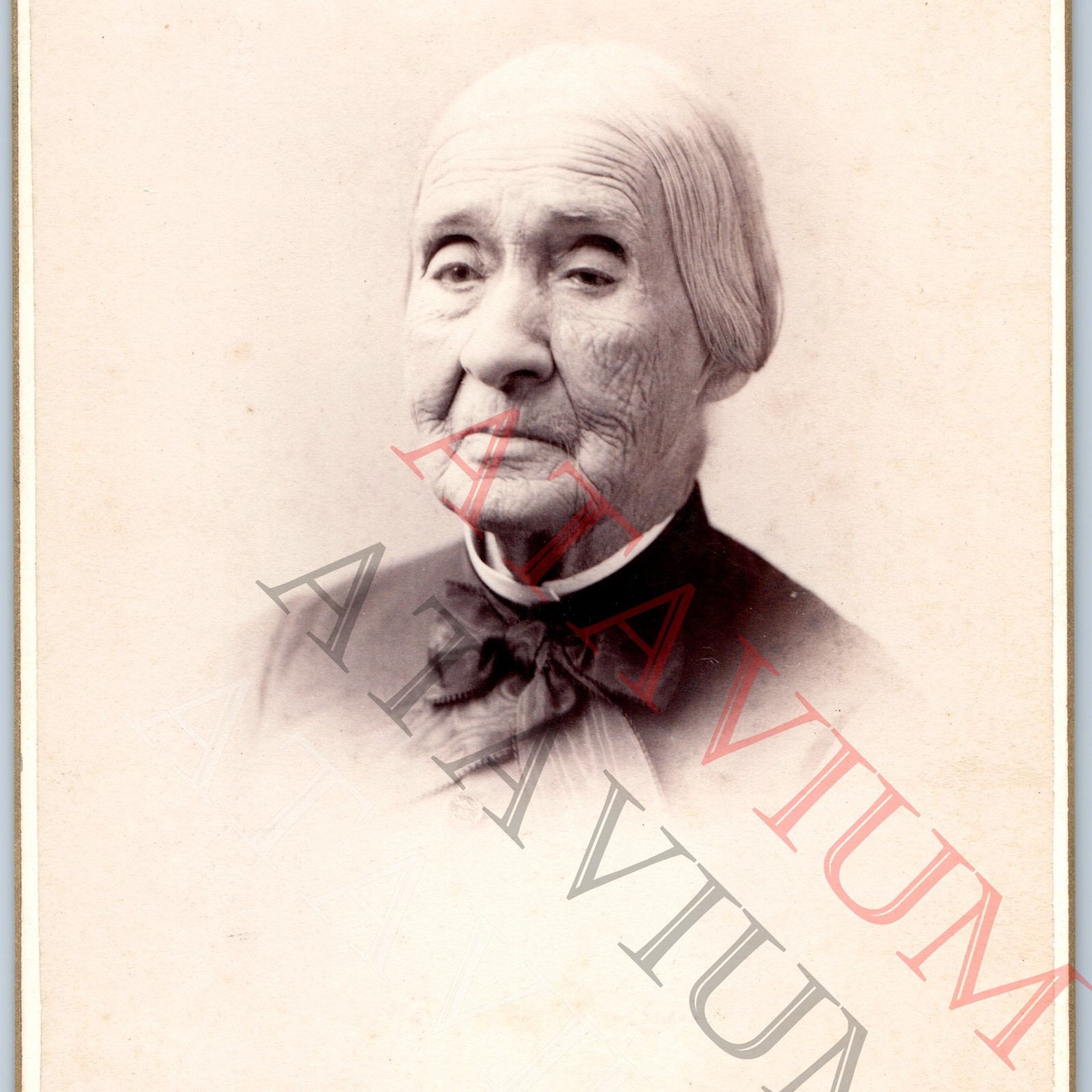 c1890s Freeport, IL Somber Elderly Lady Quality Cabinet Card Old Woman Allen B15