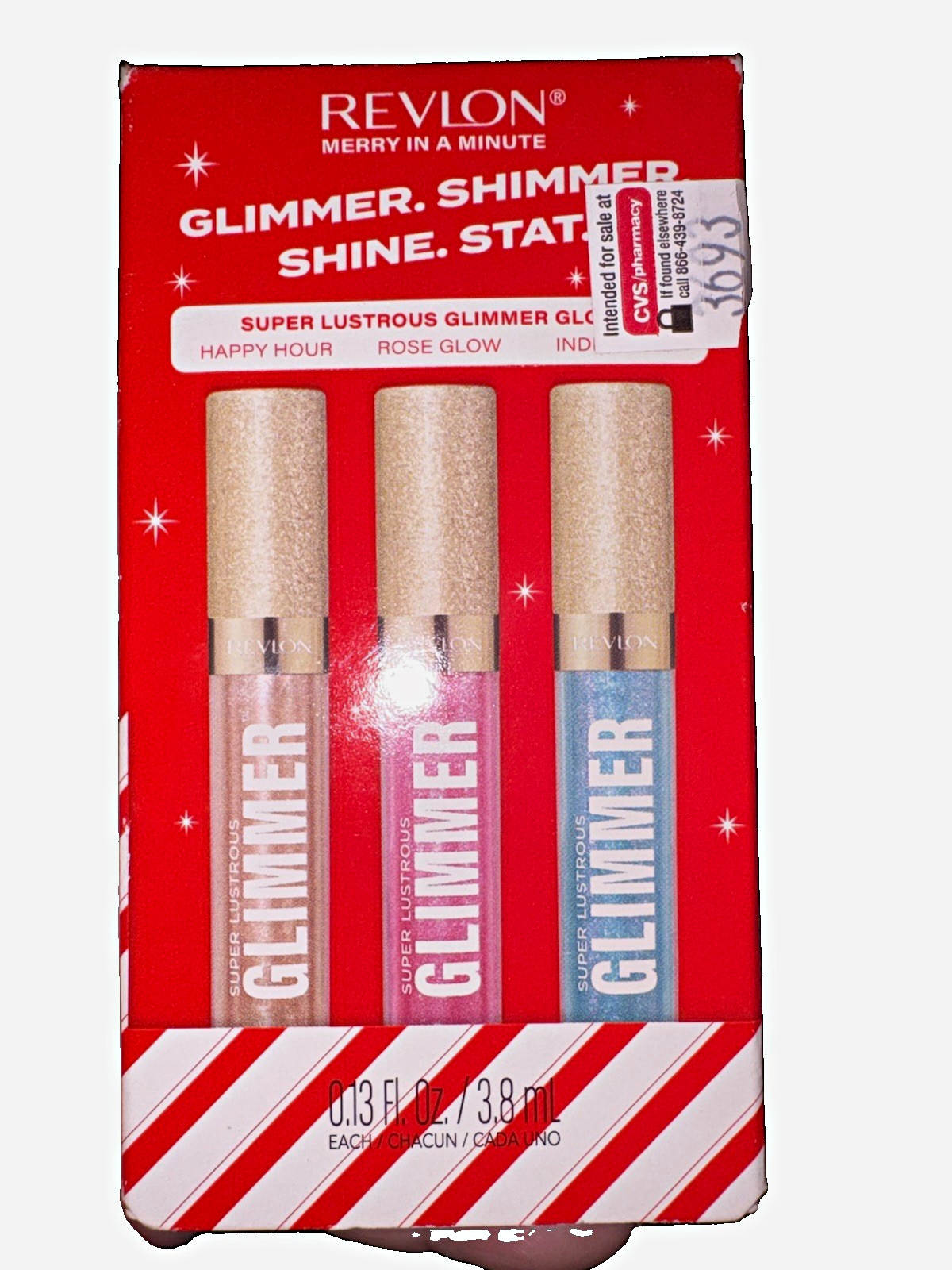Revlon Super Lustrous Glimmer Gloss 3pc Set Happy Hour Rose Glow Indigo 0.13 Revlon Super Lustrous Glimmer Gloss 3pc Set Happy Hour Rose Glow Indigo 0.13