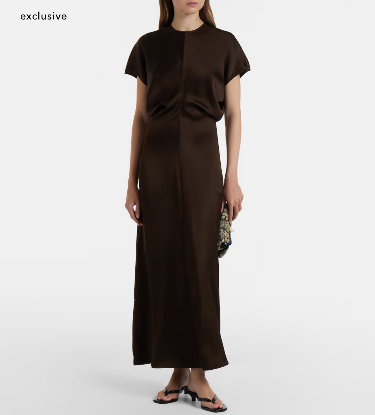 Toteme Women\'s Brown Slouch Waist Maxi Dress Size 32