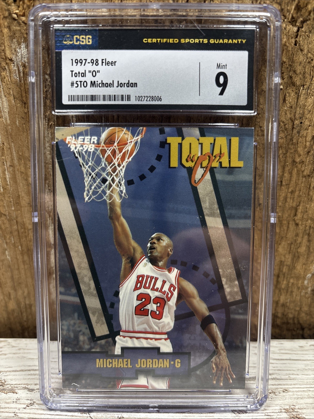 1997-98 Fleer - Total O Michael Jordan #5 TO CSG 9 Pop 1 Non Higher 1997-98 Fleer - Total O Michael Jordan #5 TO CSG 9 Pop 1 Non Higher