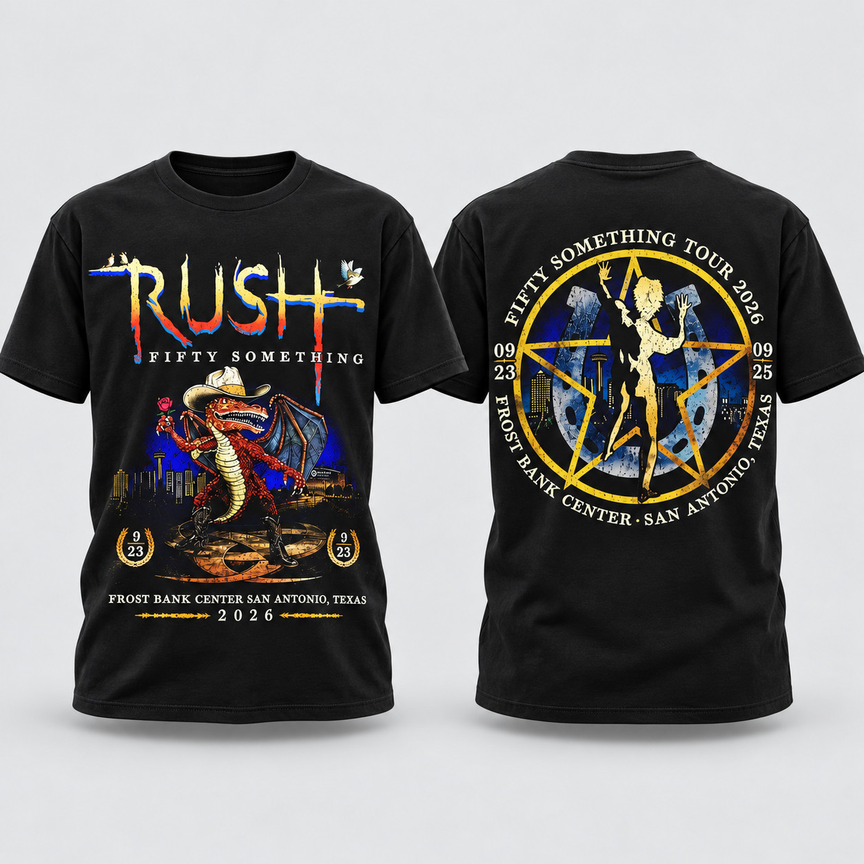 Rush Fifty Something Tour 2026 San Antonio Texas Concert T-Shirt