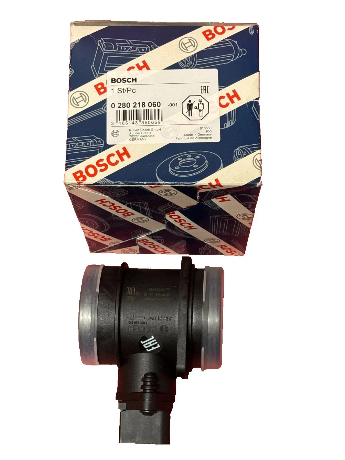 Mass Air Flow Sensor OEM Bosch 0280218060 For VOLKSWAGEN Beetle, PORSCHE Cayenne Mass Air Flow Sensor OEM Bosch 0280218060 For VOLKSWAGEN Beetle, PORSCHE Cayenne