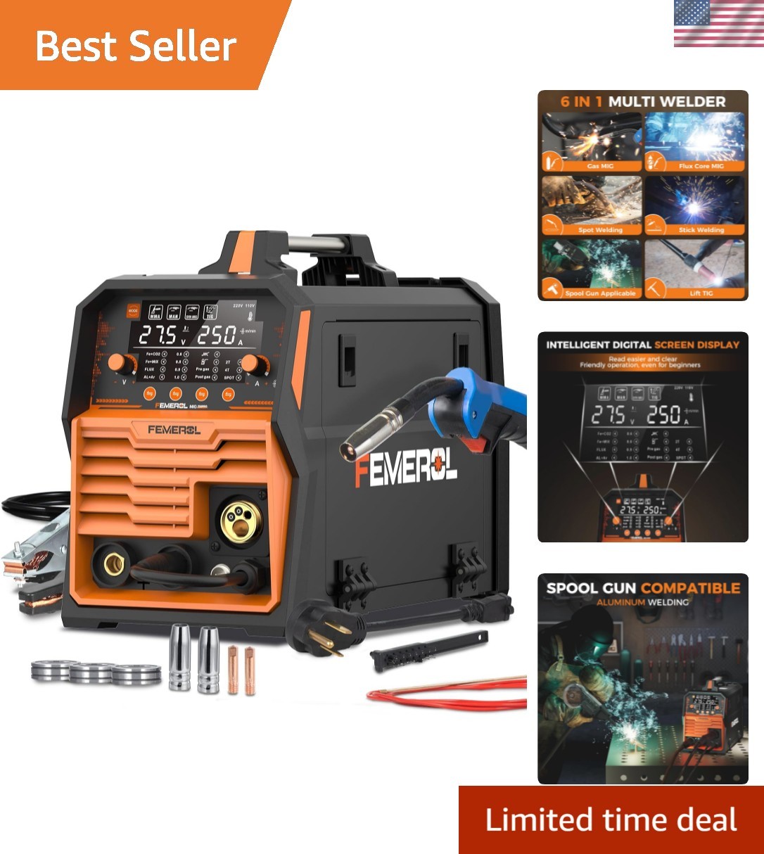 Versatile 250A Welding Machine: Aluminum and Steel/Multi-Process Solution