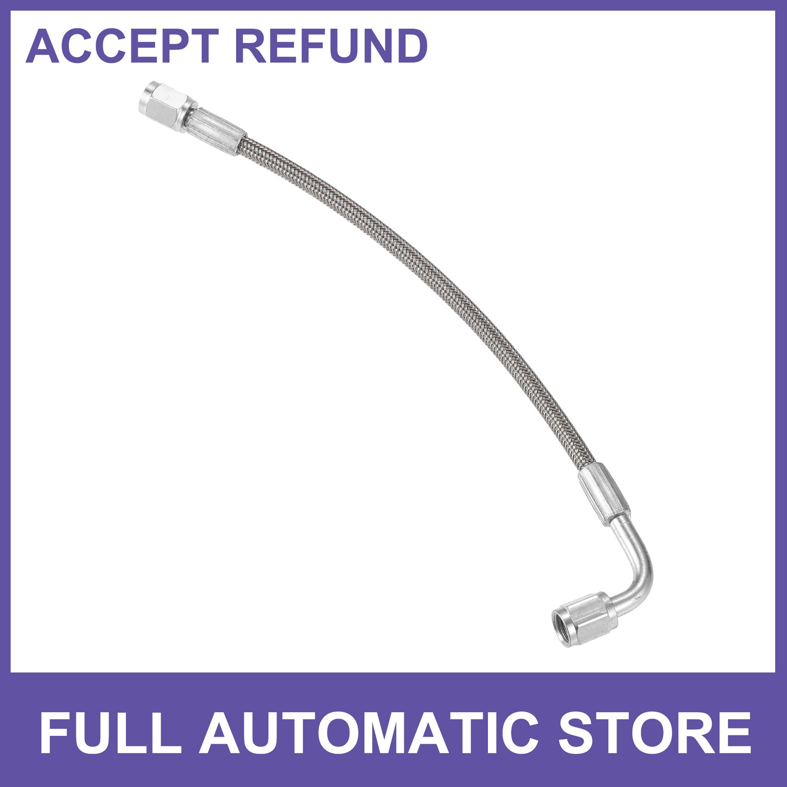 ONE AN3 Braided Steel Turbo Oil Feed Line Hose End 9 ONE AN3 Braided Steel Turbo Oil Feed Line Hose End 9