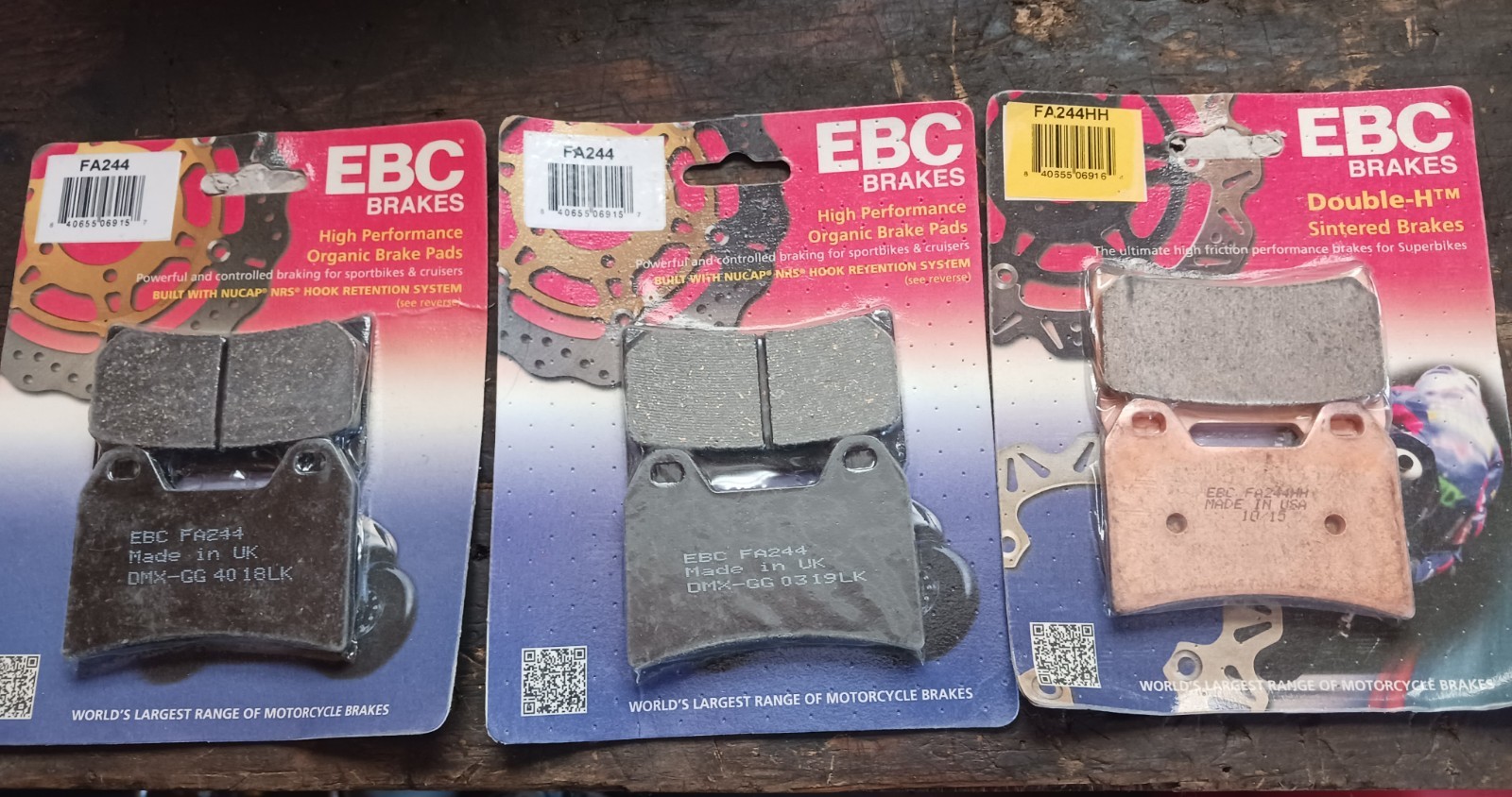 Ducati EBC Brake Pads (2) FA244 And (1) FA244HH Fitment Info In Pics Ducati EBC Brake Pads (2) FA244 And (1) FA244HH Fitment Info In Pics