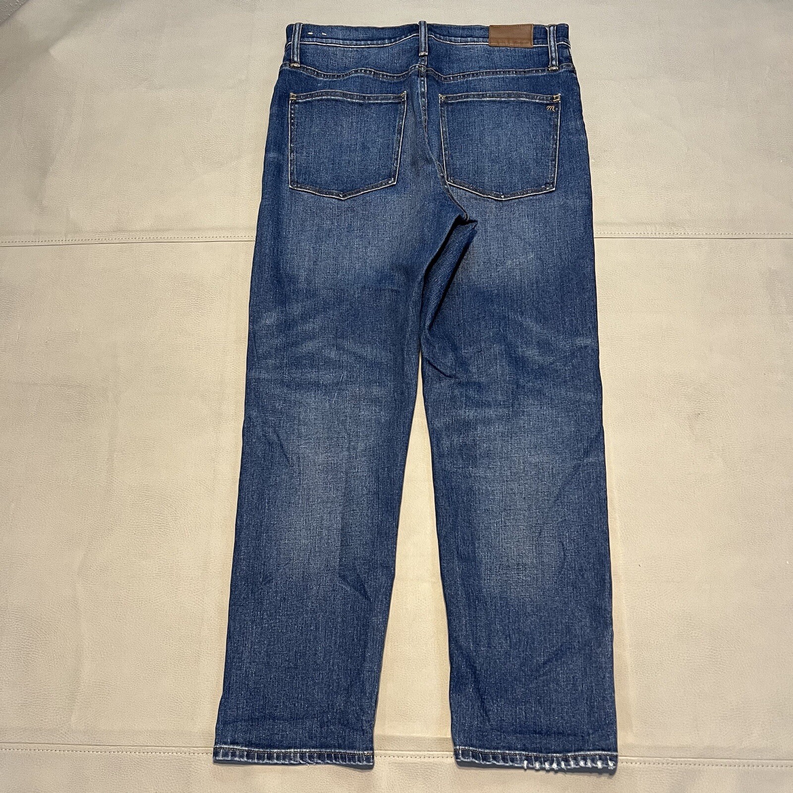 Madewell Straight Leg Blue Jeans Mens 31x30 Medium/Dark Wash Denim Stretch-7906 Madewell Straight Leg Blue Jeans Mens 31x30 Medium/Dark Wash Denim Stretch-7906