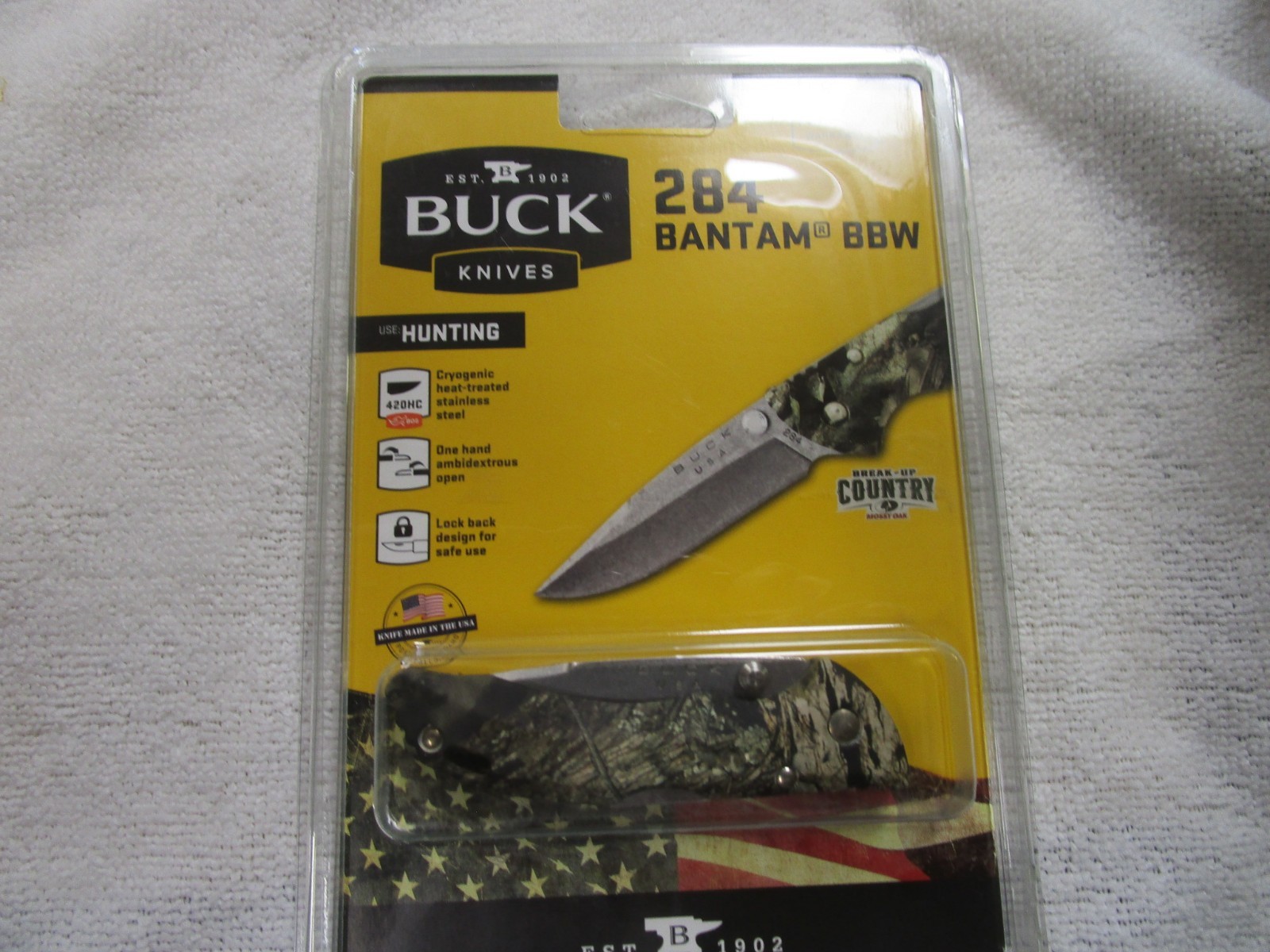 NEW UN-OPENED BUCK USA Forest Camo 284 Folding Pocket Knife Camping Fishing NEW UN-OPENED BUCK USA Forest Camo 284 Folding Pocket Knife Camping Fishing