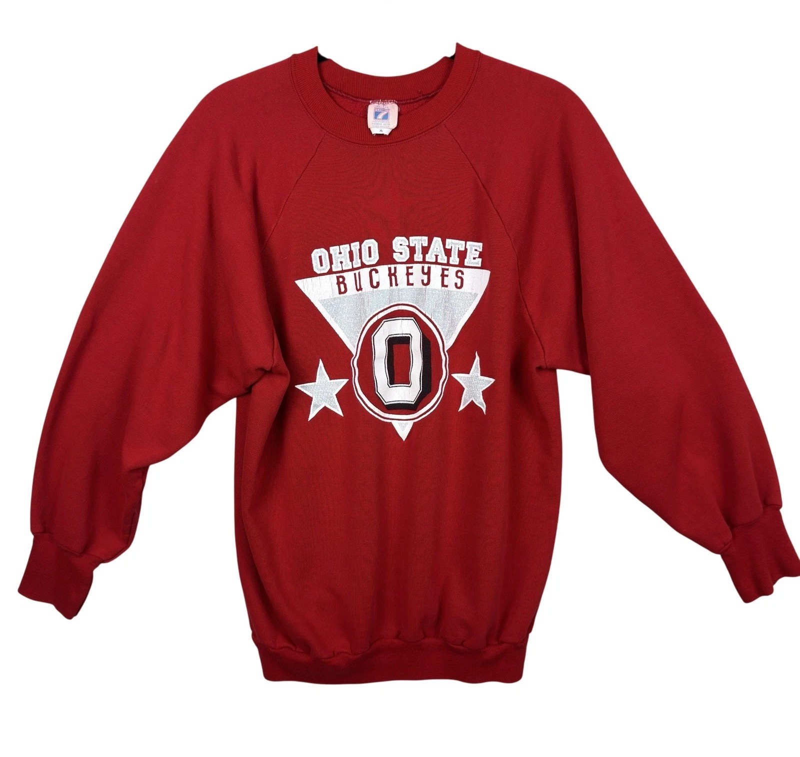 Vintage Ohio State Buckeyes Red Sweatshirt Mens XL Football Made USA Logo 7 90s