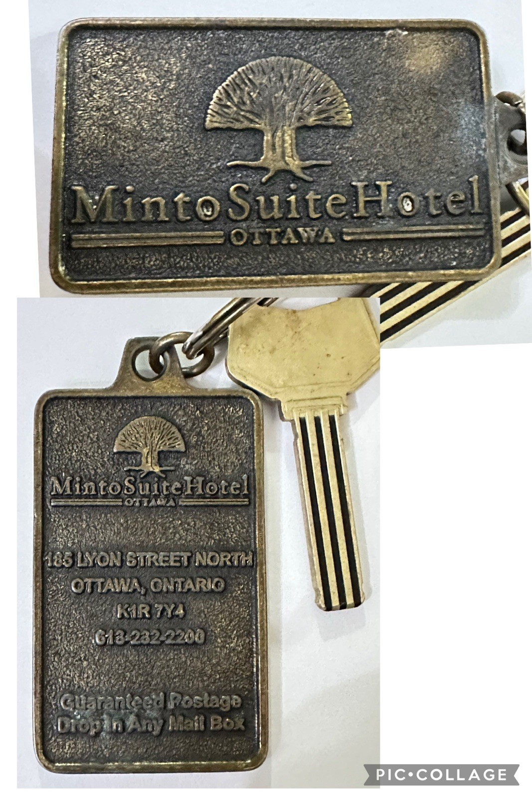 Minto Suite Hotel Ottawa Ontario Canada Metal Hotel Room Key Fob Minto Suite Hotel Ottawa Ontario Canada Metal Hotel Room Key Fob
