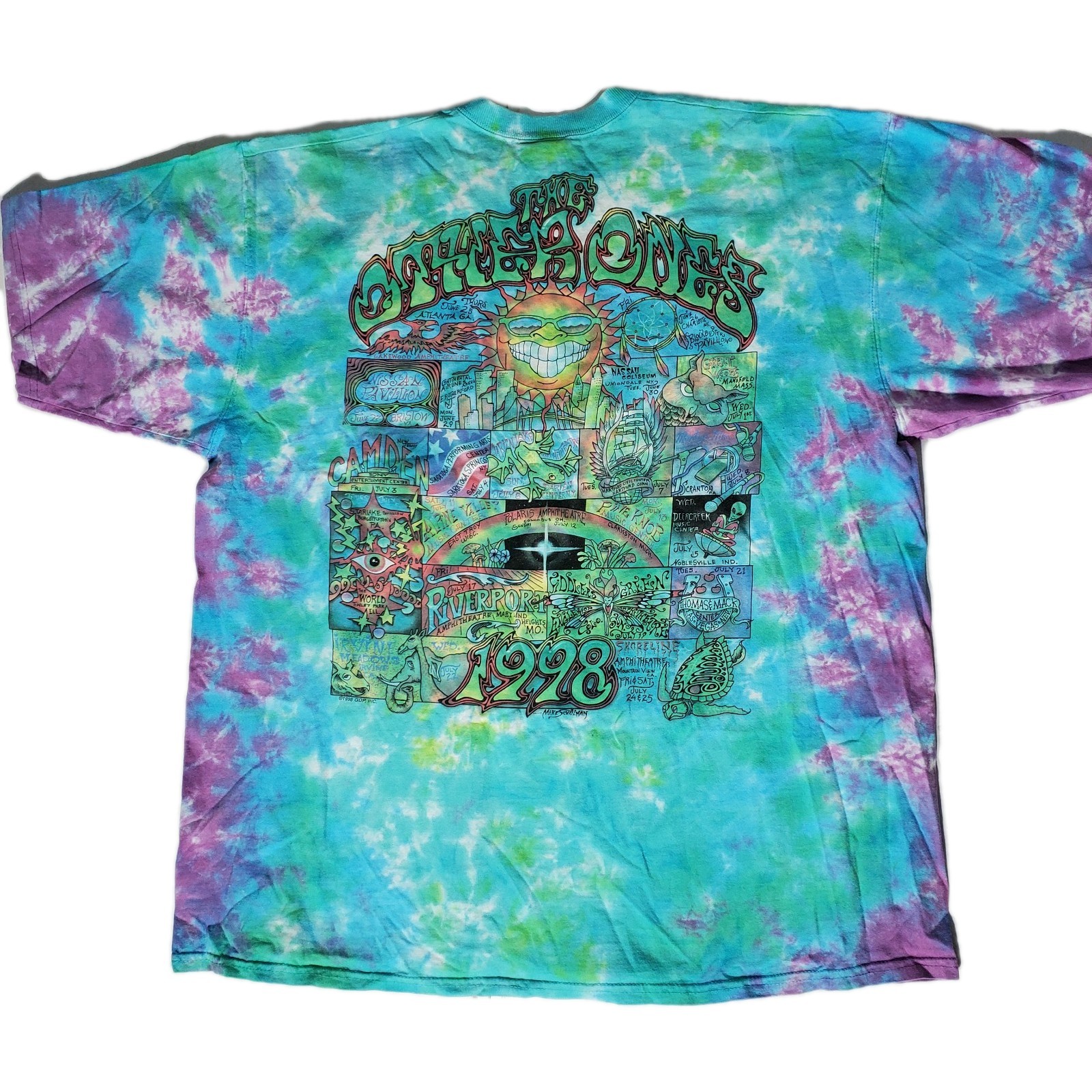 Vintage 1998 Grateful Dead Concert Shirt Mens XL Custom Tie Dyed The Other Ones Vintage 1998 Grateful Dead Concert Shirt Mens XL Custom Tie Dyed The Other Ones