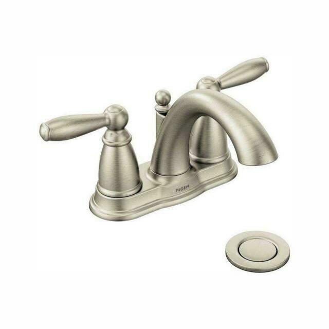 MOEN 6610BN Brantford BRrushe NICKEL 2-Handle Centerset HIGH Arc Bathroom FAUCET