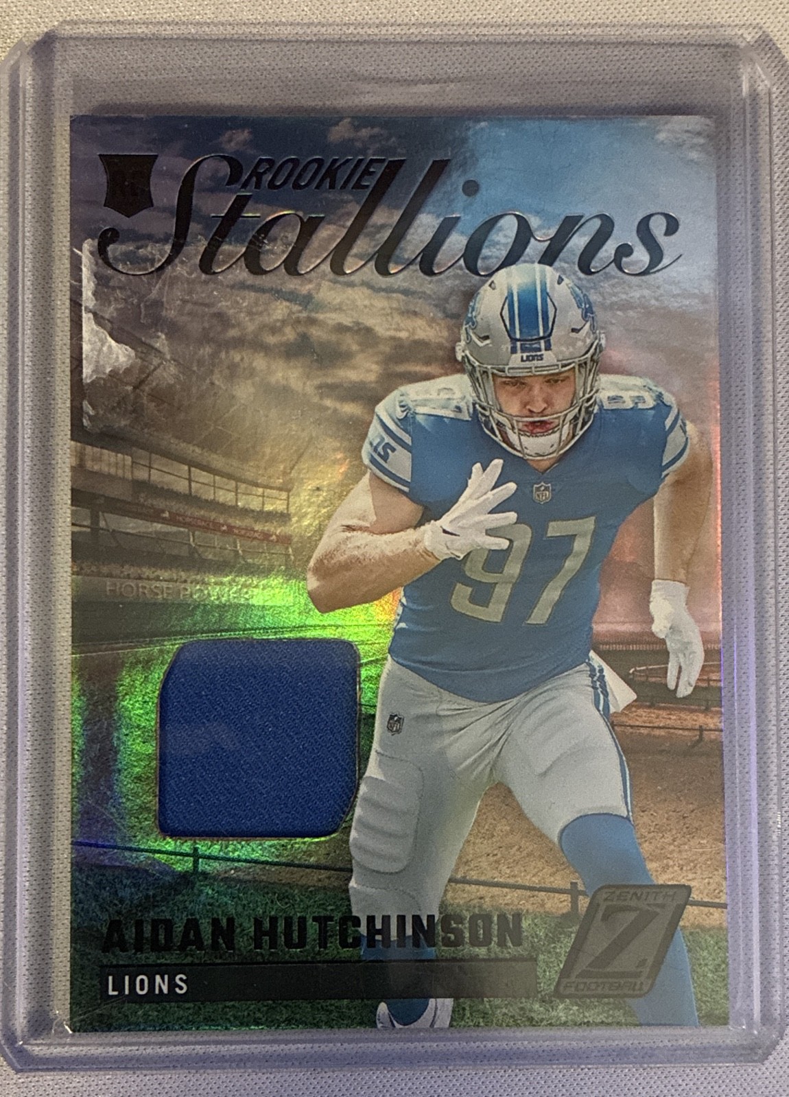 2022 Panini Zenith - Rookie Stallions Aidan Hutchinson #RS-AH (MEM, RC) 2022 Panini Zenith - Rookie Stallions Aidan Hutchinson #RS-AH (MEM, RC)