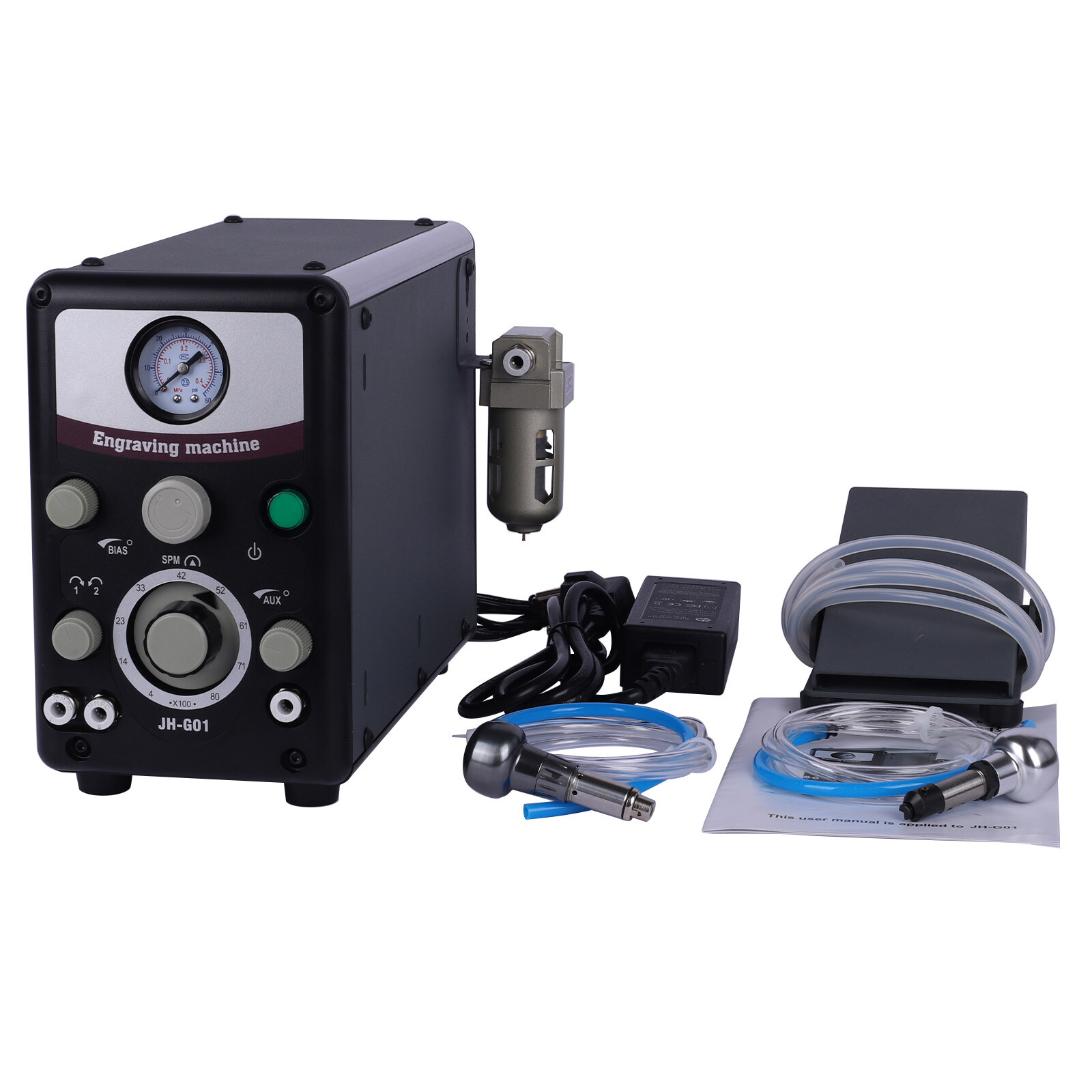 Pneumatic Graver Double Ended Jewelry Pneumatic Engraving Machine 400-8000 RPM