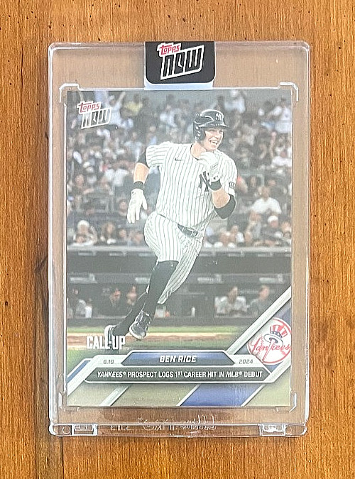 2024 BEN RICE TOPPS NOW 1ST CAREER HIT - SEALED PRISTINE YANKEES 1ST HIT 2024 BEN RICE TOPPS NOW 1ST CAREER HIT - SEALED PRISTINE YANKEES 1ST HIT
