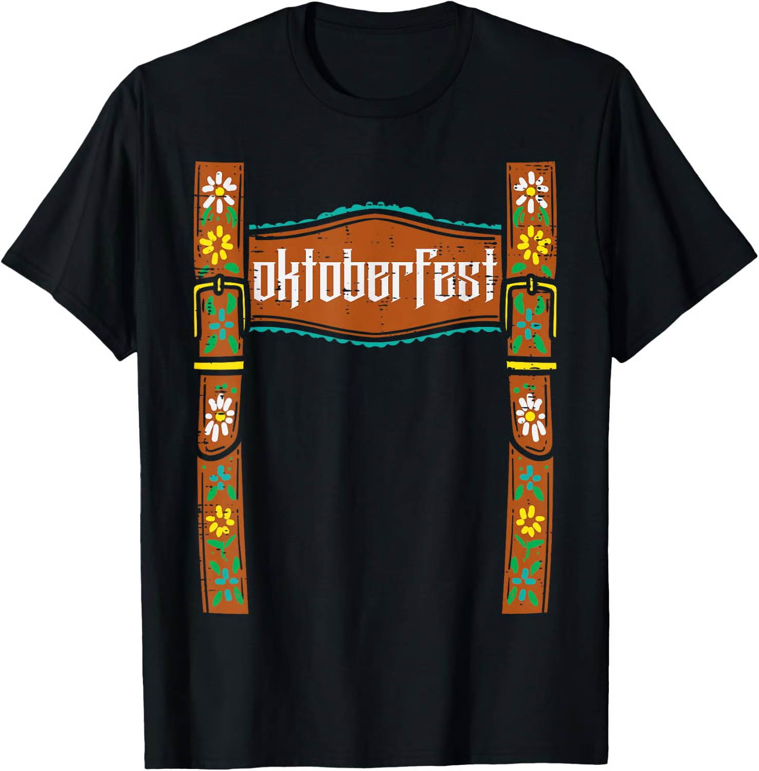 Oktoberfest Lederhosen Costume Funny Bavarian Men Boys Youth T-Shirt