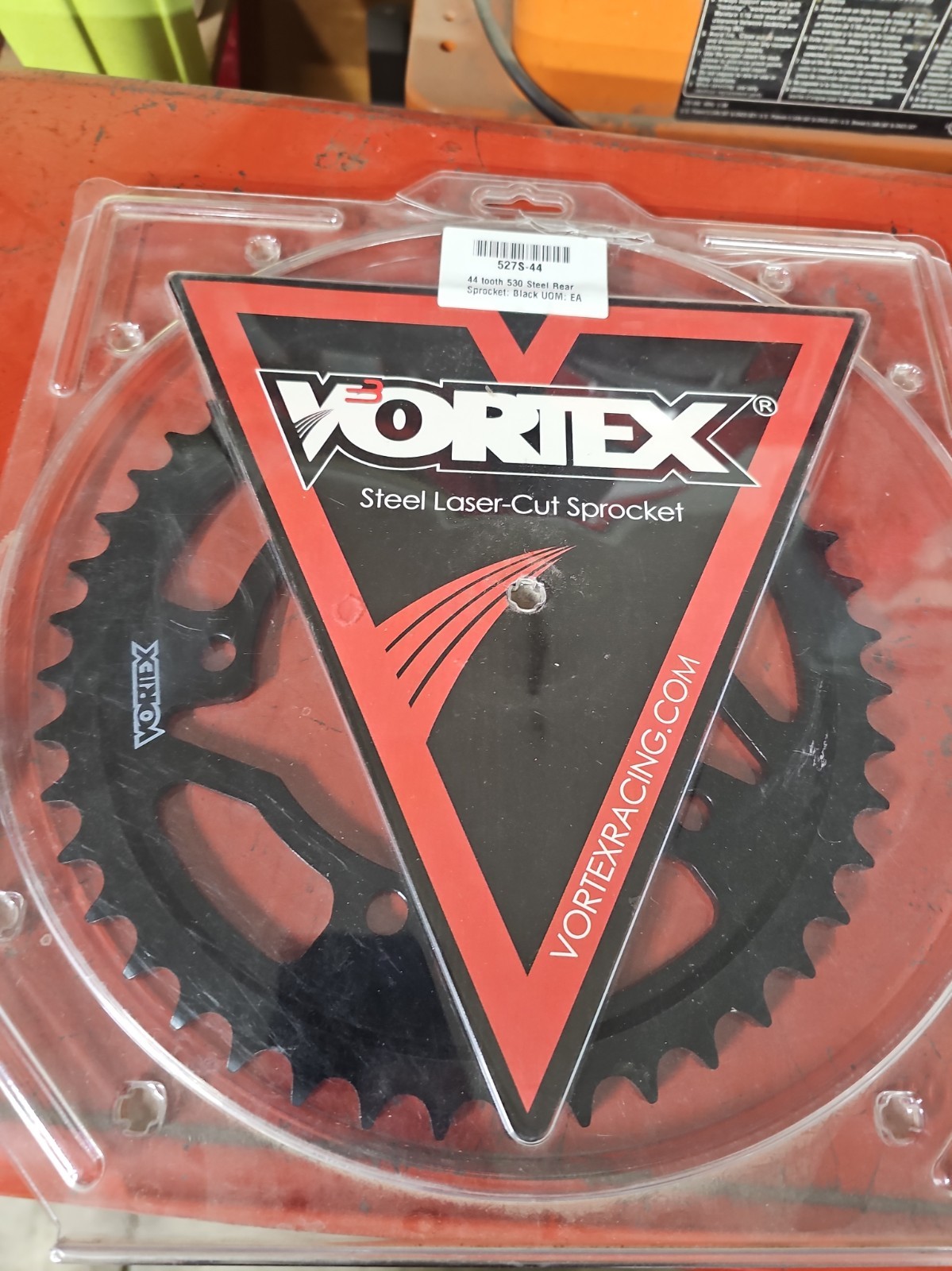 Vortex Steel Rear Sprocket 530 44 Tooth Black 527S-44 Vortex Steel Rear Sprocket 530 44 Tooth Black 527S-44