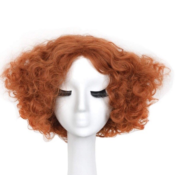 Yuehong Adult Short Curly Red Wig Curly Role Play Anime Party Wig