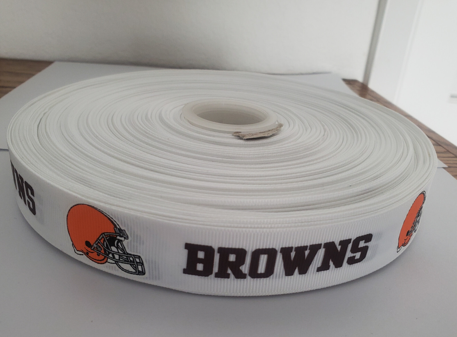 7/8 inch Cleveland Browns Grosgrain Ribbon-1 Yard 7/8 inch Cleveland Browns Grosgrain Ribbon-1 Yard