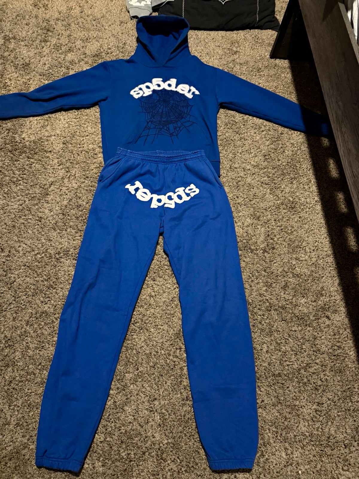 Sp5der Blue Tracksuit Rhinestone Hoodie & pants Size Medium *AUTHENTIC* Sp5der Blue Tracksuit Rhinestone Hoodie & pants Size Medium *AUTHENTIC*