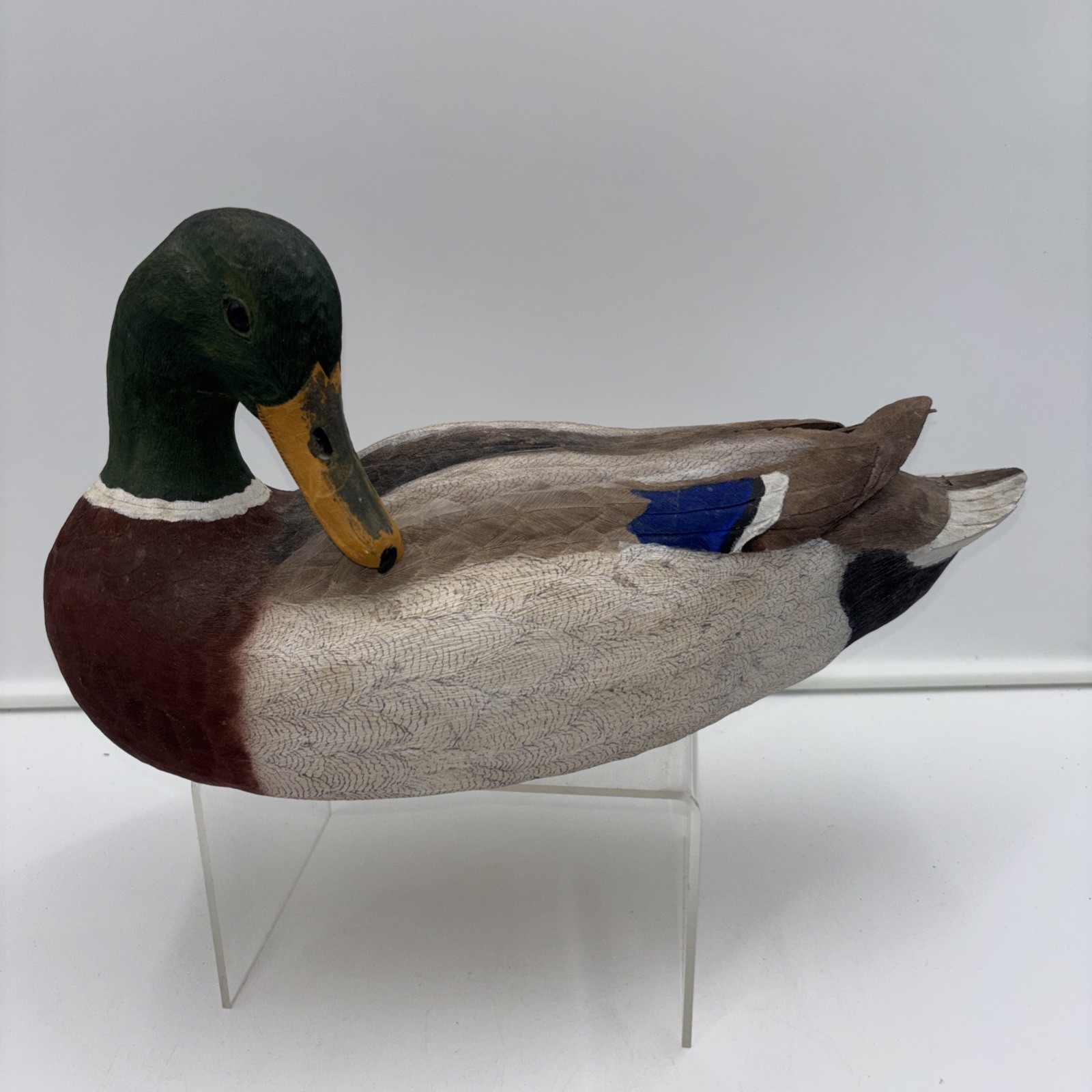 Vintage Don Jones Signed Mallard Duck Decoy Donald\'s Ducks Ocean City MD #162