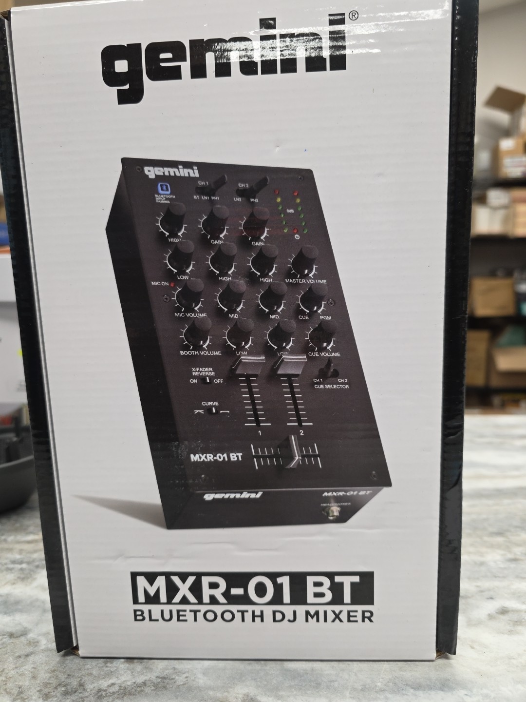 Gemini Audio Equipment MXR-01BT 2-Channel Professional Mixers Bluetooth Input DJ Gemini Audio Equipment MXR-01BT 2-Channel Professional Mixers Bluetooth Input DJ