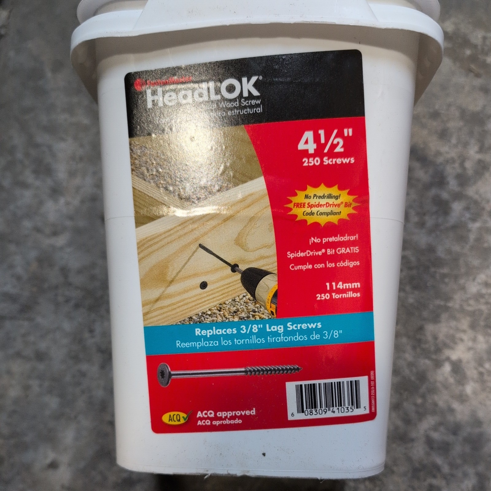 FastenMaster HeadLOK 4 1/2 250 pack FastenMaster HeadLOK 4 1/2 250 pack