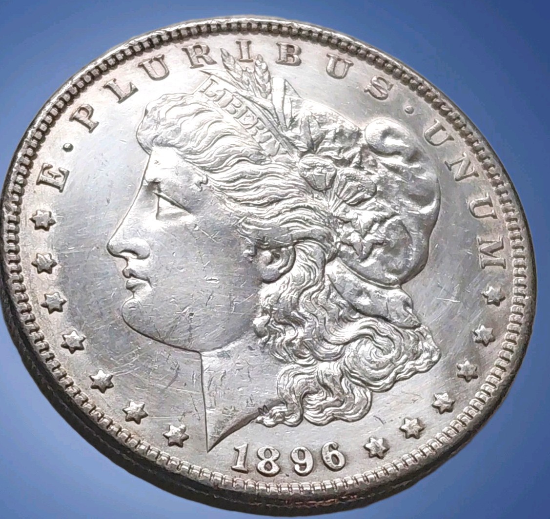 1896 P Morgan Silver Dollar $1 Business Strike 0.9 Fineness KM#110