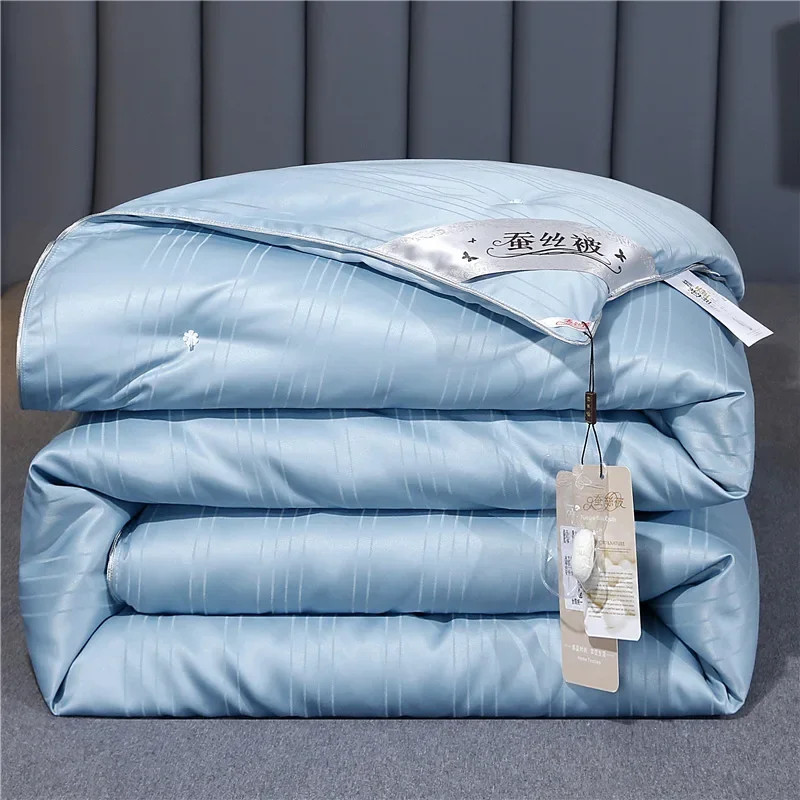 100% Mulberry Silk Comforter Quilt All Season Breathable Luxurious Bedding