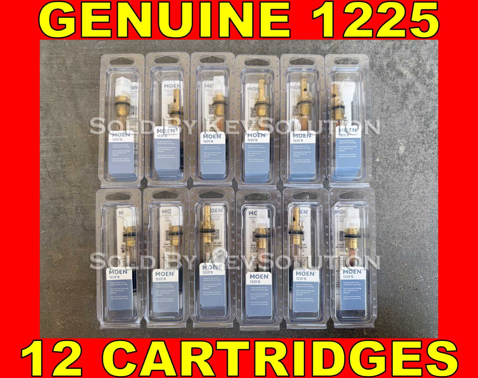 NEW 12 GENUINE MOEN 1225 1225B Single Handle OEM Cartridge 12801 MADE IN USA