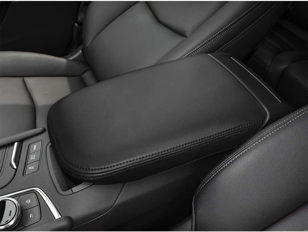 Cadillac XT5 2017-2026 Armrest Cover Black with Black Stitches Center Console Pa