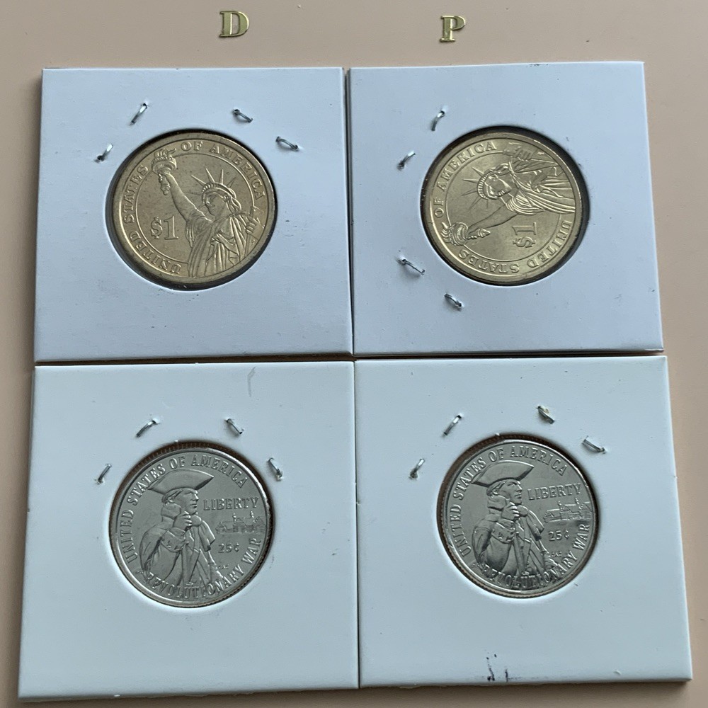 2007 & 2026 P&D George Washington Dollar -QRW Quarter / 4-Coin/FLIP UNC-USMINT 2007 & 2026 P&D George Washington Dollar -QRW Quarter / 4-Coin/FLIP UNC-USMINT
