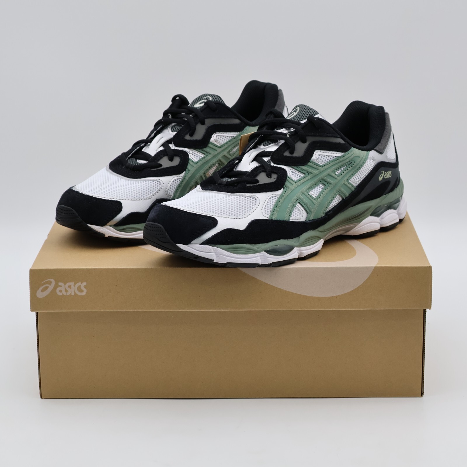 1201A789-101 Asics Gel-NYC White Ivy Black Sage Green Grey Black Khaki (Men\'s)