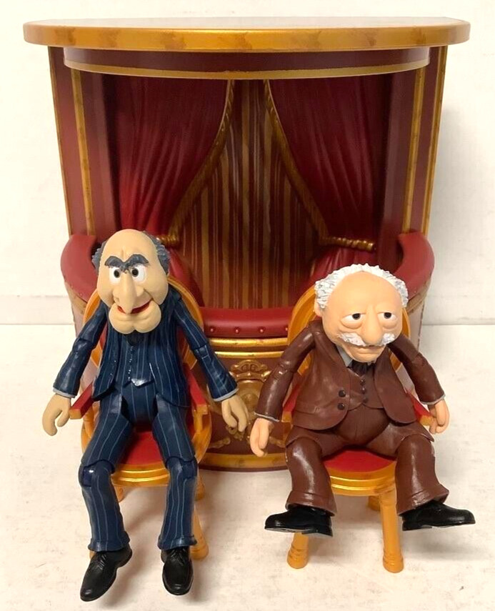 The Muppets STATLER and WALDORF Action Figures w/Balcony Diamond Select Disney The Muppets STATLER and WALDORF Action Figures w/Balcony Diamond Select Disney