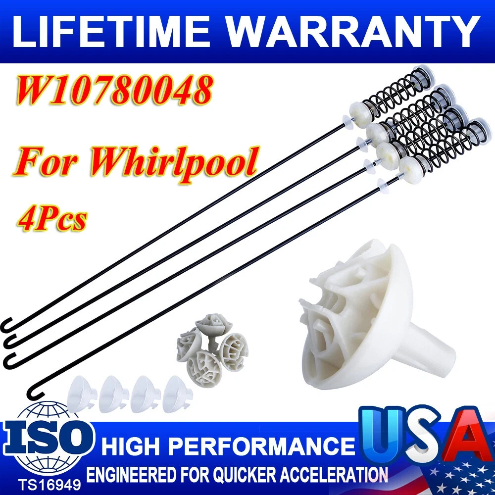 Update W10780048 Washer Suspension Rod Kit For Whirlpool Kenmore Washing Machine Update W10780048 Washer Suspension Rod Kit For Whirlpool Kenmore Washing Machine