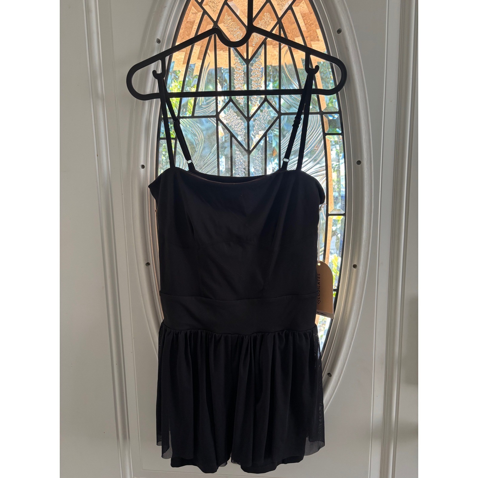 Blogilates Barre Romper Black Activewear Mesh Skort Romper XS NWT Blogilates Barre Romper Black Activewear Mesh Skort Romper XS NWT