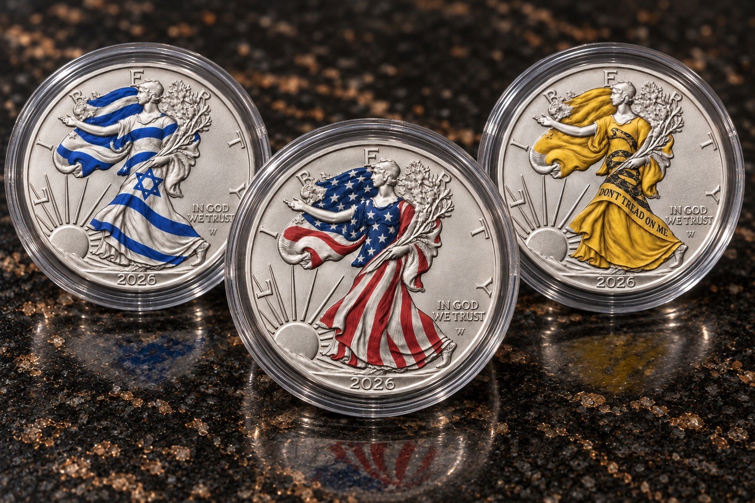 2026 Silver Eagle - Classic Glory Colorized Series , 1oz Fine Silver .999 