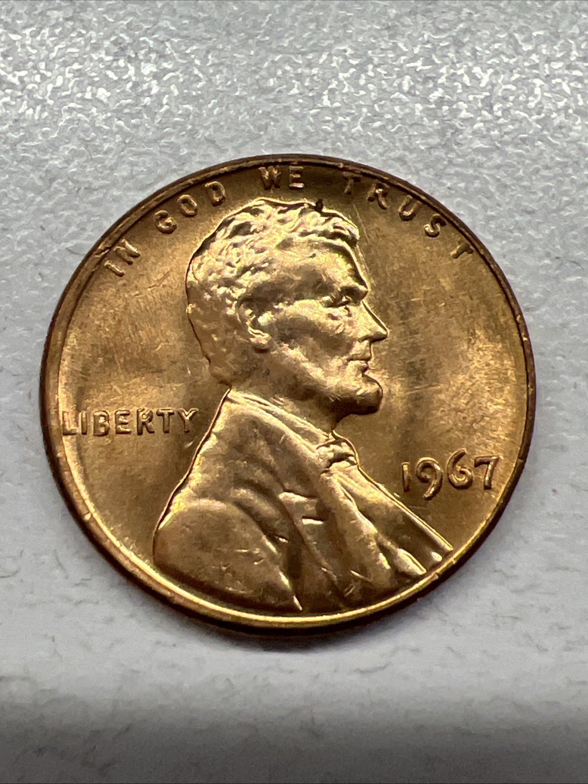 1967 Uncirculated Red Lincoln Memorial Cent Penny (B)  