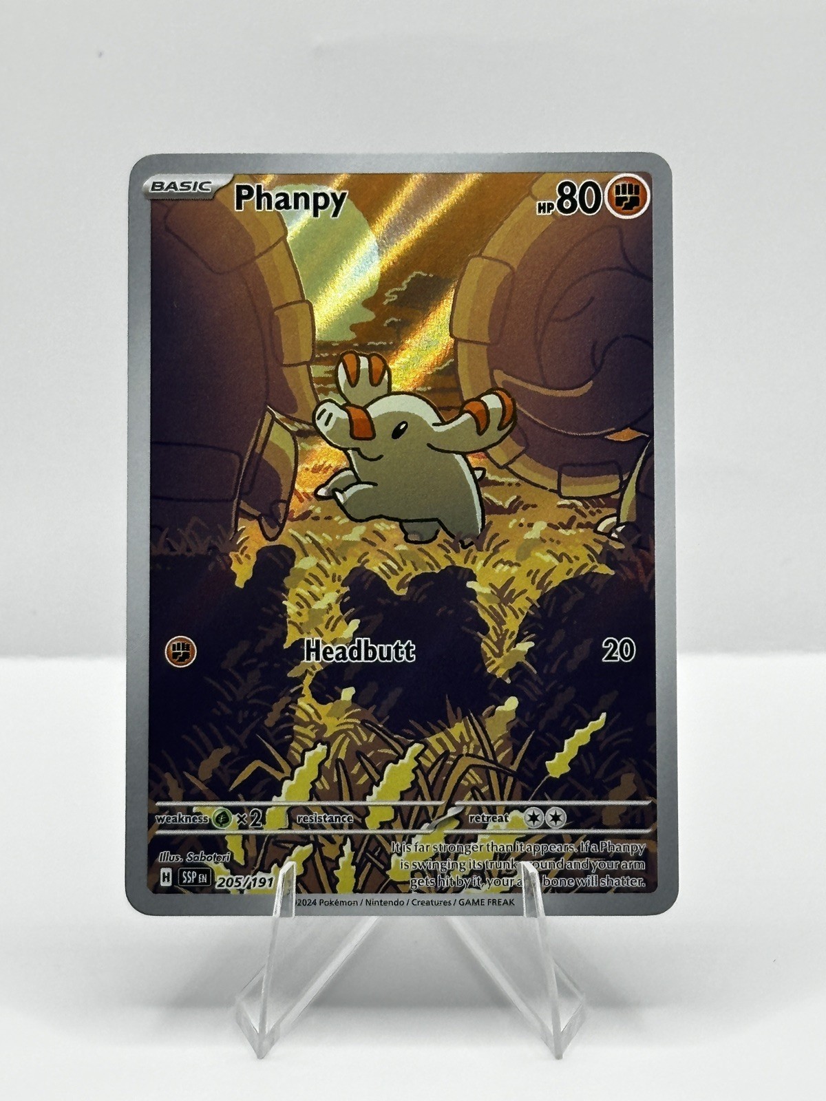Phanphy Illustration Rare Surging Sparks Pokemon 2024 205/191 Phanphy Illustration Rare Surging Sparks Pokemon 2024 205/191
