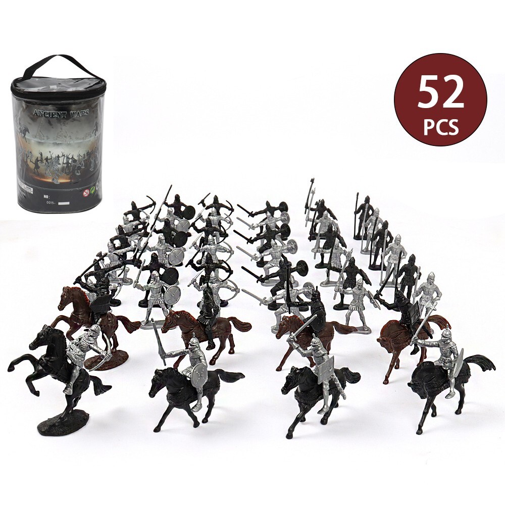 52x Medieval Soldiers Military Figures Roman Gladiator Knight Action Figure Toys 52x Medieval Soldiers Military Figures Roman Gladiator Knight Action Figure Toys