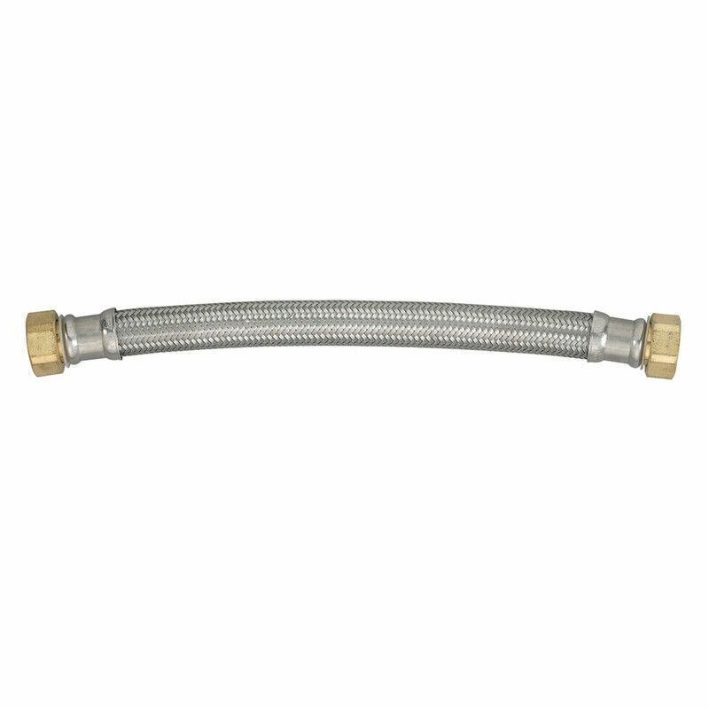 Braided Stainless Steel Water Heater Supply Line 3/4\