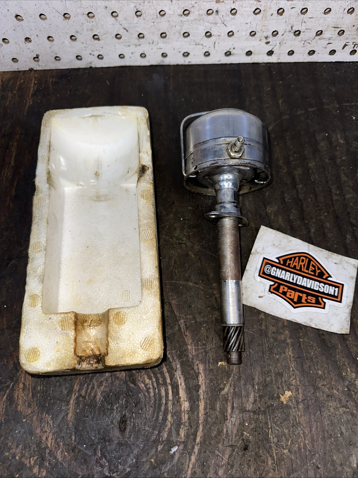 Vintage Harley Panhead Shovelhead Dual Point Distributor Timer Chrome (#210)